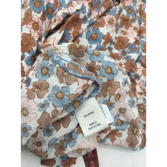 Self Esteem Top Shirt knotted Women Junior Button Front Short Sleeve Fall Sz XS - Picture 10 of 10